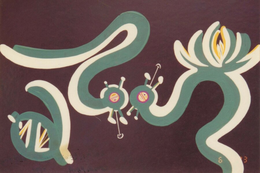 František Dörfl, z cyklu Impulzy, 1980, kombinovaná technika